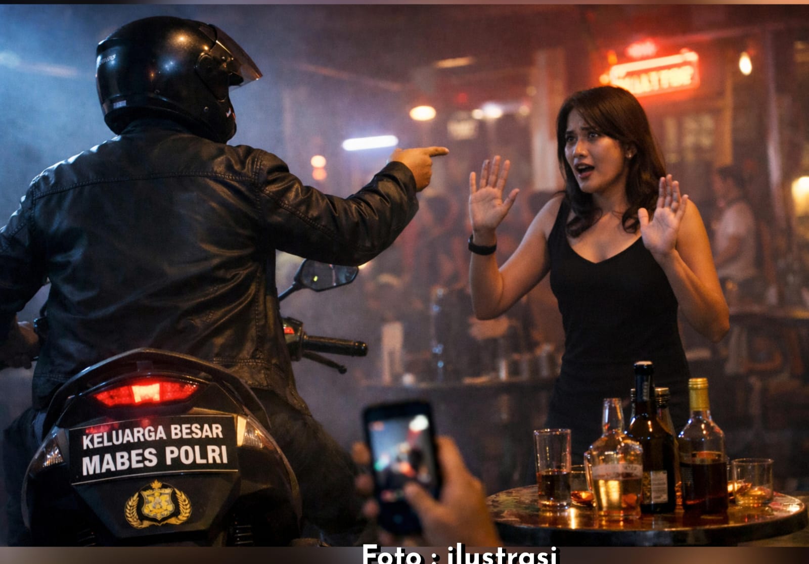 Oknum Pengendara Motor Diduga Mengaku Anggota, Karyawan Tempat Hiburan Diancam