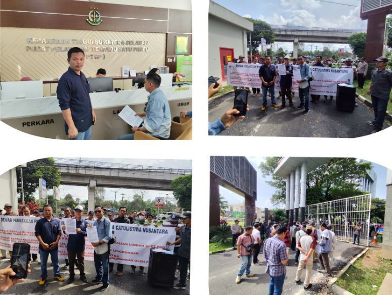 KETUM DPP LSM CCN TURUN LANGSUNG PIMPIN AKSI, MENDESAK KEJATI SUMSEL ATAS DUGAAN PENCEMARAN LIMBAH B3 PT. BNY DI KABUPATEN OKU