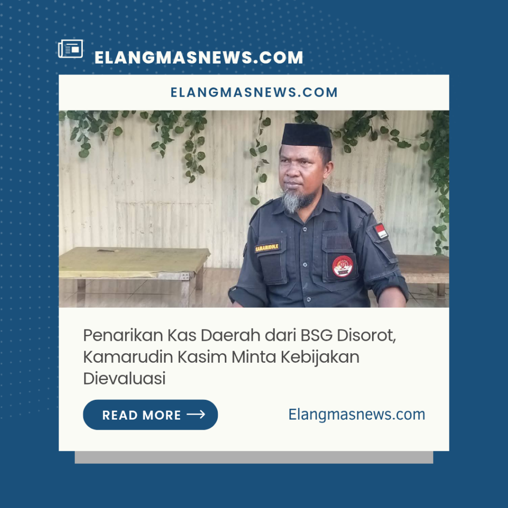 Penarikan Kas Daerah dari BSG Disorot, Kamarudin Kasim Minta Kebijakan Dievaluasi