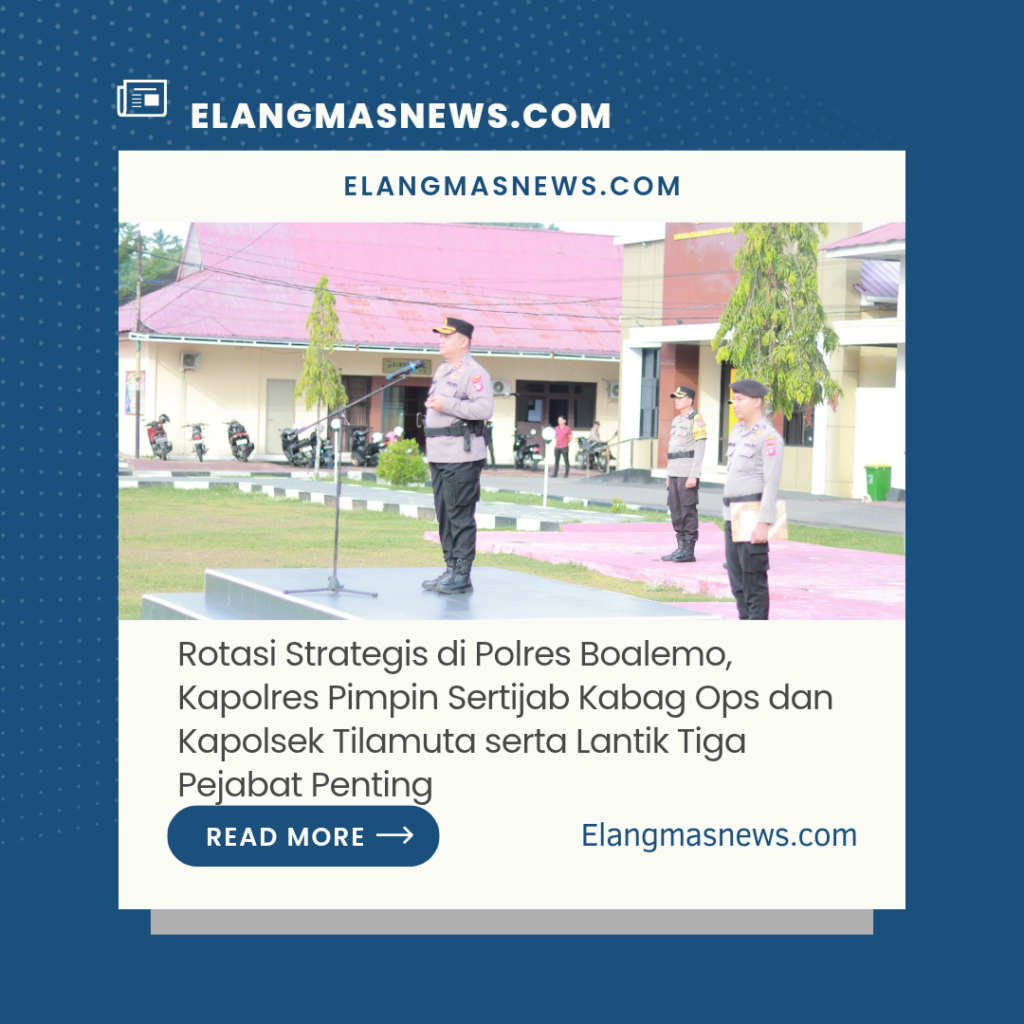 Polres Boalemo Lakukan Rotasi Jabatan, Kapolres Lantik Tiga Pejabat Penting