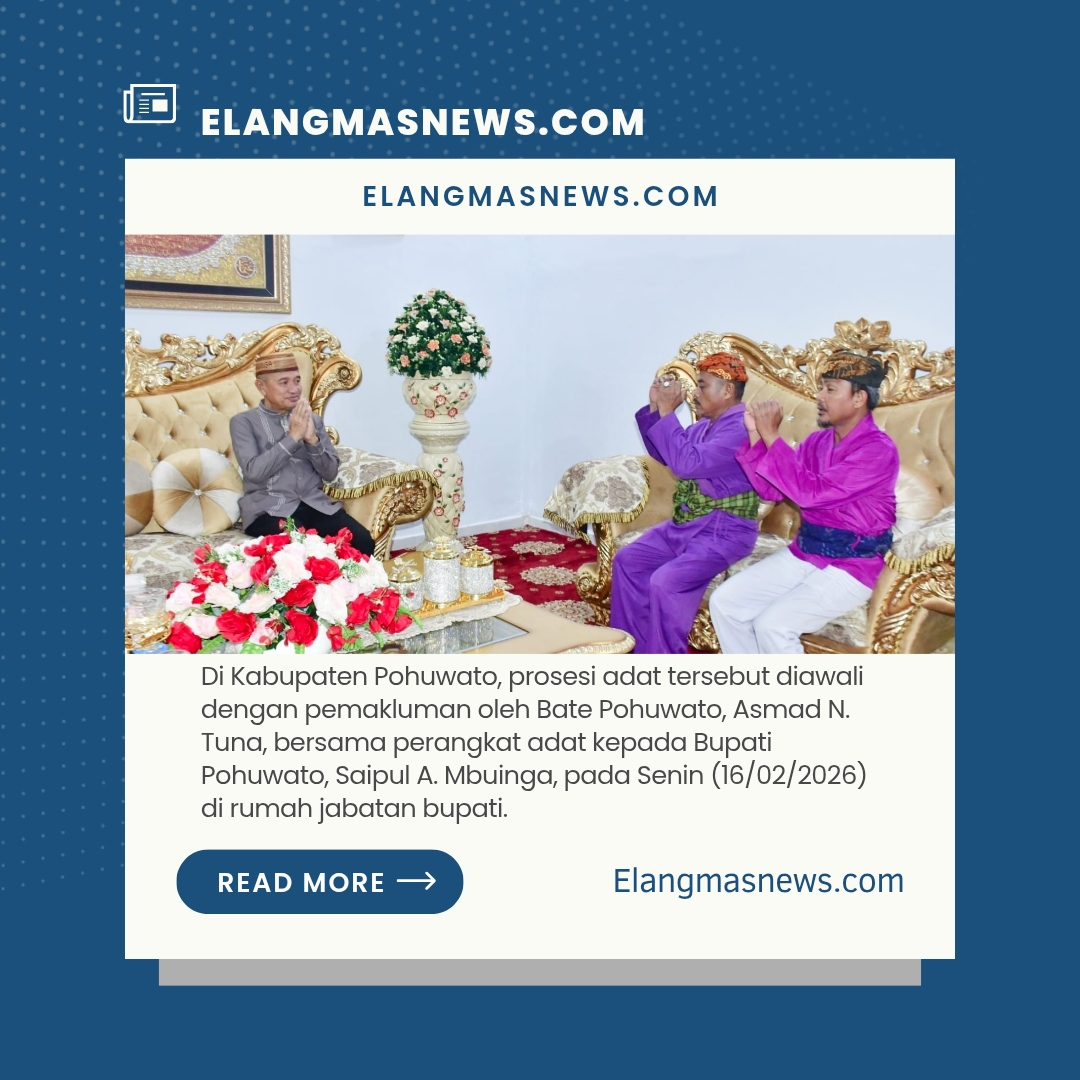 Pemangku Adat Dinilai Konsisten Jaga Kearifan Lokal, Bupati Pohuwato Sampaikan Apresiasi