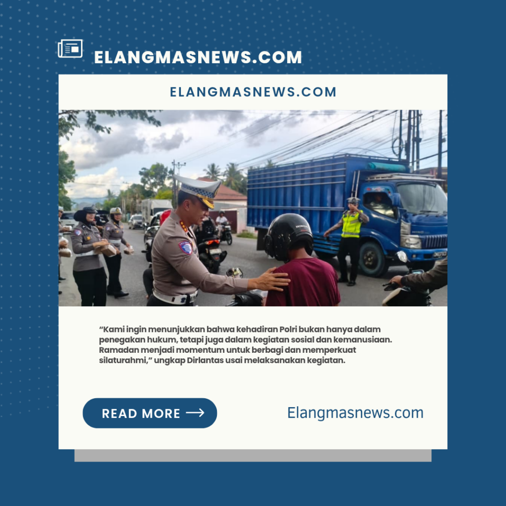 ‎Bukan Tilang, Tapi Takjil: Kejutan Manis Dari Dit Lantas Polda Gorontalo Untuk Masyarakat