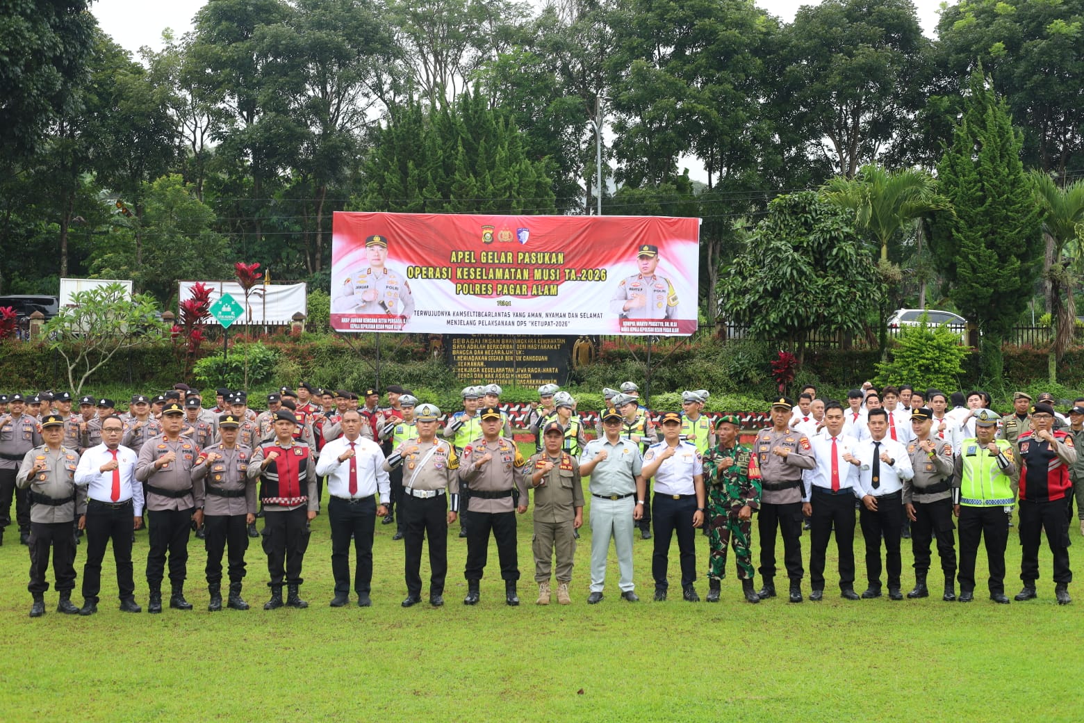 Jelang Operasi Ketupat 2026, Polres Pagar Alam Gelar Apel Operasi Keselamatan Musi