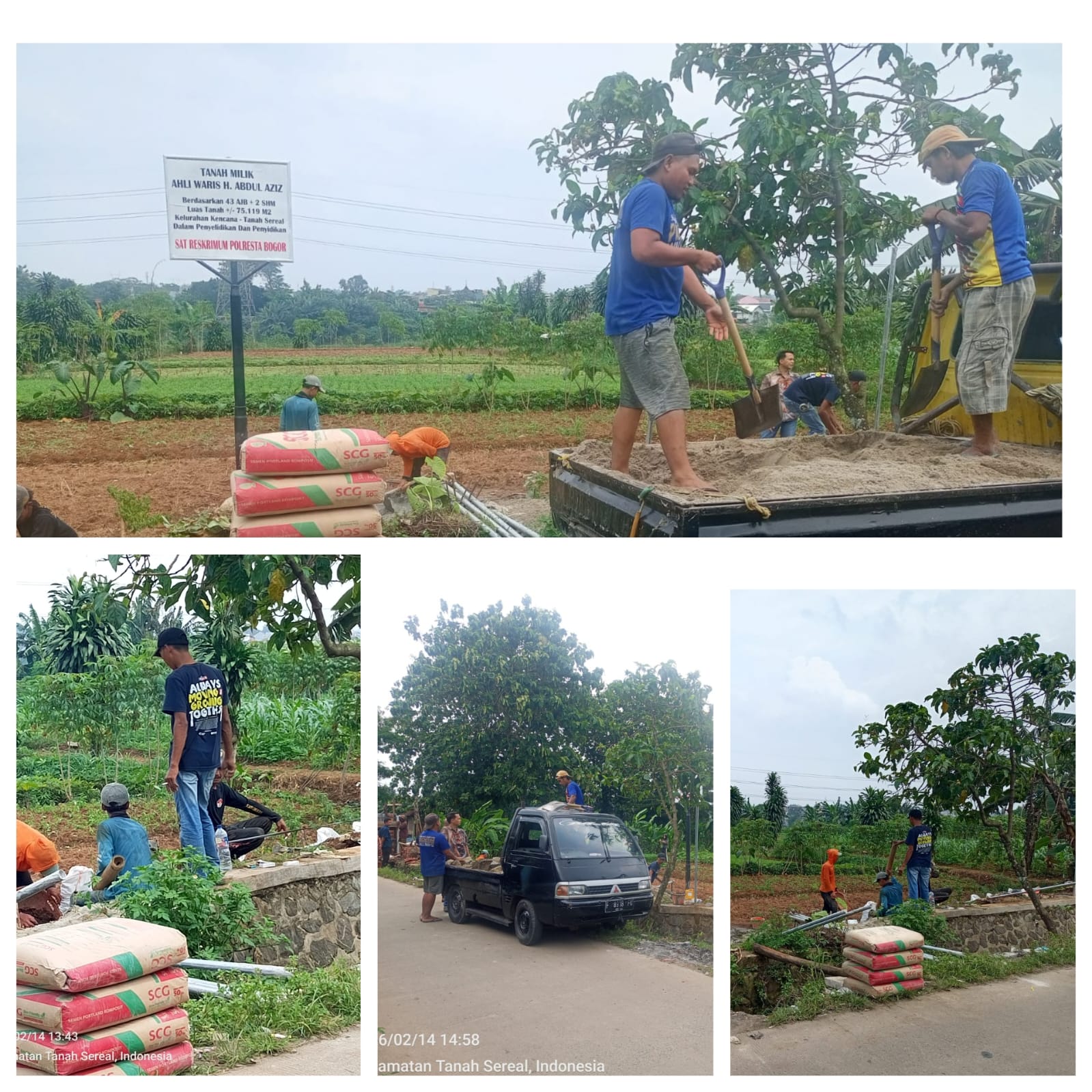 Ujang Suprapto lakukan Pemagaran Antisipasi Tindakan mafia tanah