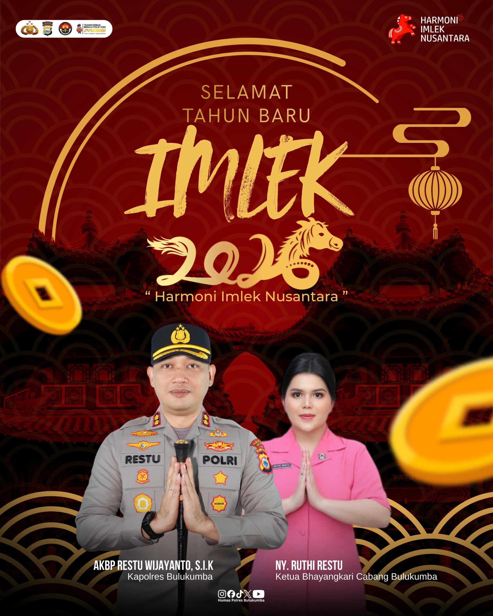 Imlek 2026 Penuh Makna, Kapolres Bulukumba Ajak Perkuat Toleransi