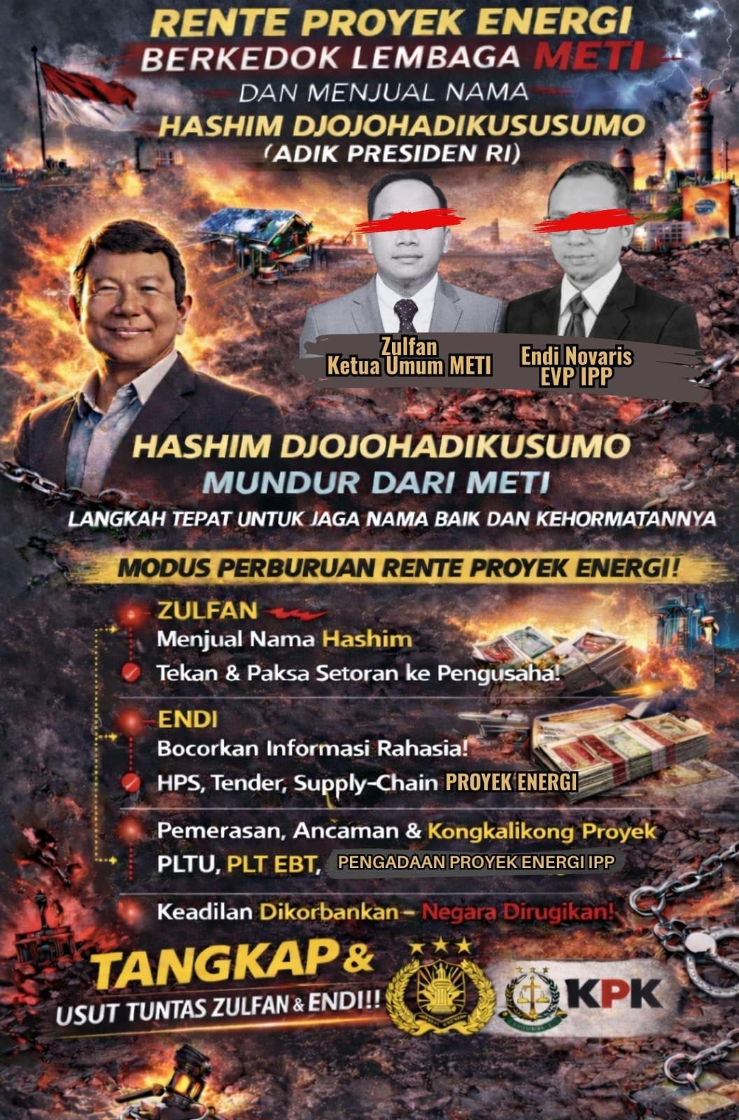 Koordinator Ronal Jefferson Desak Kapolri, Kejagung, dan KPK Usut Tuntas Dugaan Kongkalikong Oknum Petinggi METI dan Pejabat IPP PLN