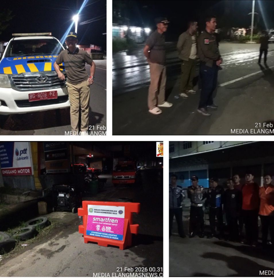 Dishub OKU dan BNPB Sumsel Lakukan Penyedotan Siring Tersumbat di Jalan Lintas Sumatera