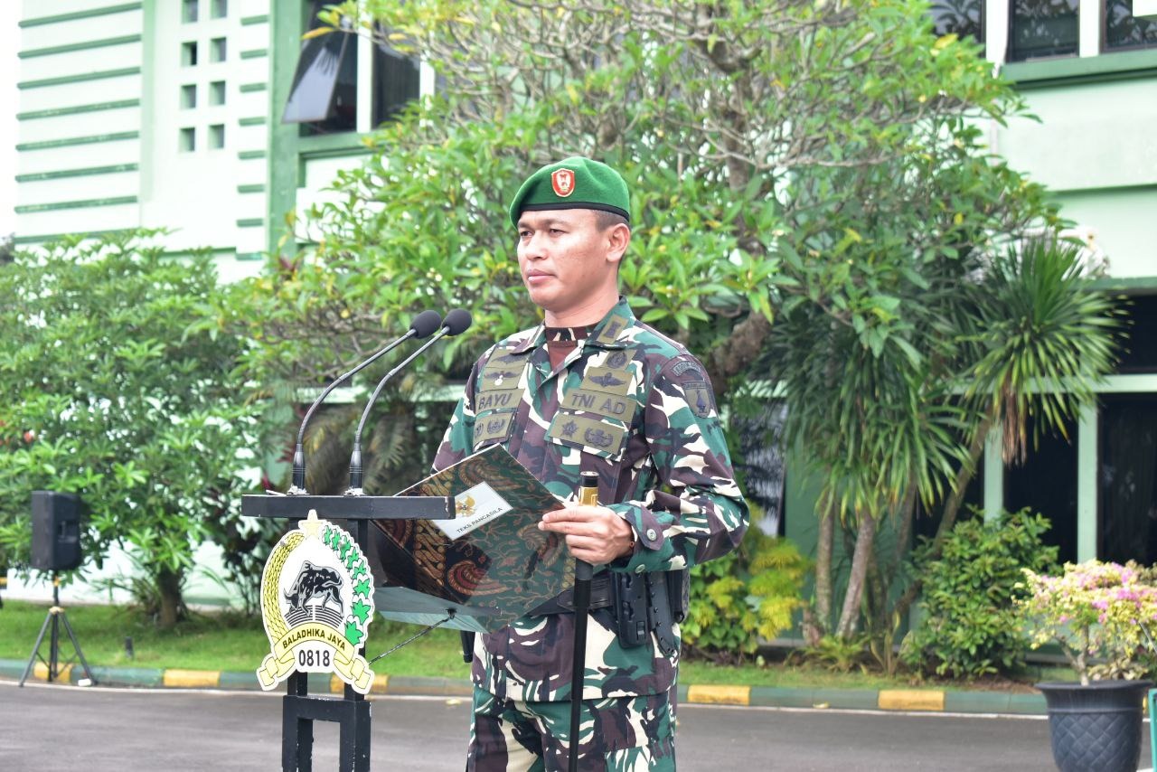 Kodim 0818/Malang–Batu Gelar Upacara Bendera, Wujudkan Disiplin dan Jiwa Nasionalisme Prajurit