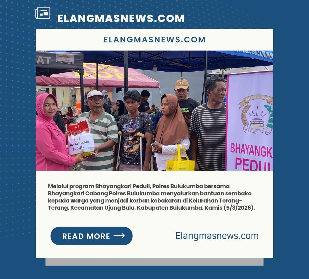 Pasca Kebakaran 14 Rumah, Polres Bulukumba Bergerak Cepat Salurkan Bantuan