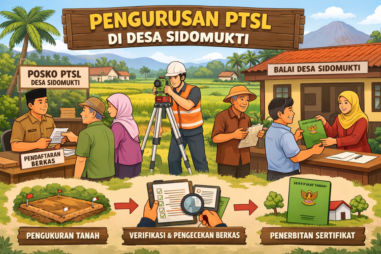 PTSL Desa Sidomukti Tertib dan Transparan, Sekitar 800 Bidang Tanah Masuk Tahap Proses