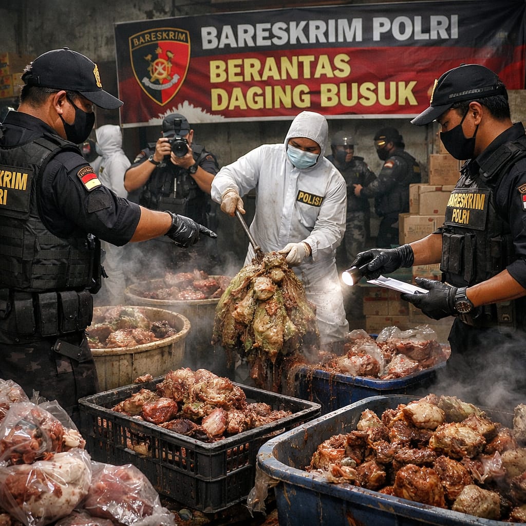Ngeri! 9 Ton Daging Impor Kedaluwarsa Diduga Hendak Dijual ke Masyarakat Saat Lebaran, Bareskrim Turun Tangan