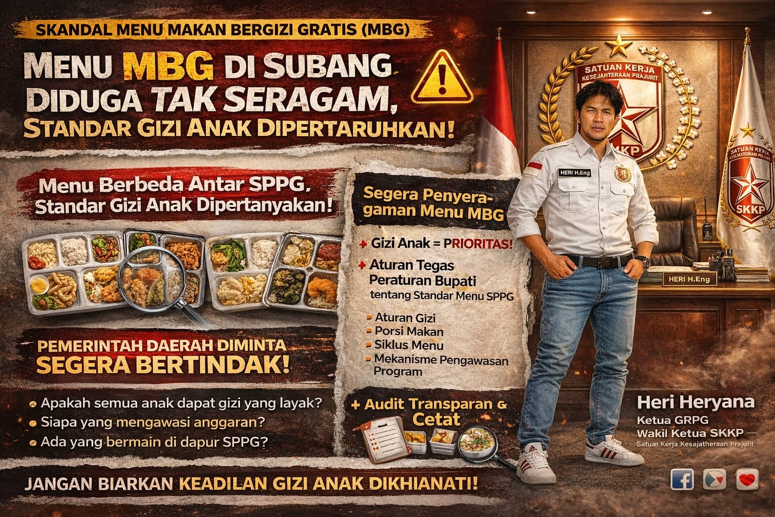 MBG di Subang Diduga Tak Seragam, Standar Gizi Anak Dipertaruhkan! Pemerintah Daerah Diminta Segera Bertindak