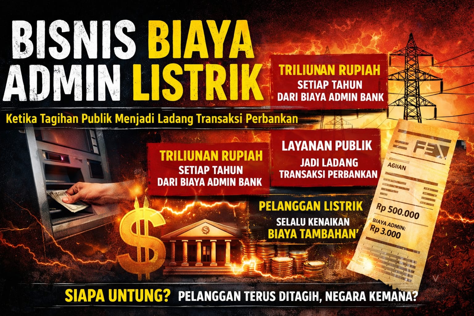 Satuan Kerja Kesejahteraan Prajurit (SKKP) Bisnis Biaya Administrasi Listrik Ketika Tagihan Publik Berubah Menjadi Ladang Transaksi Perbankan