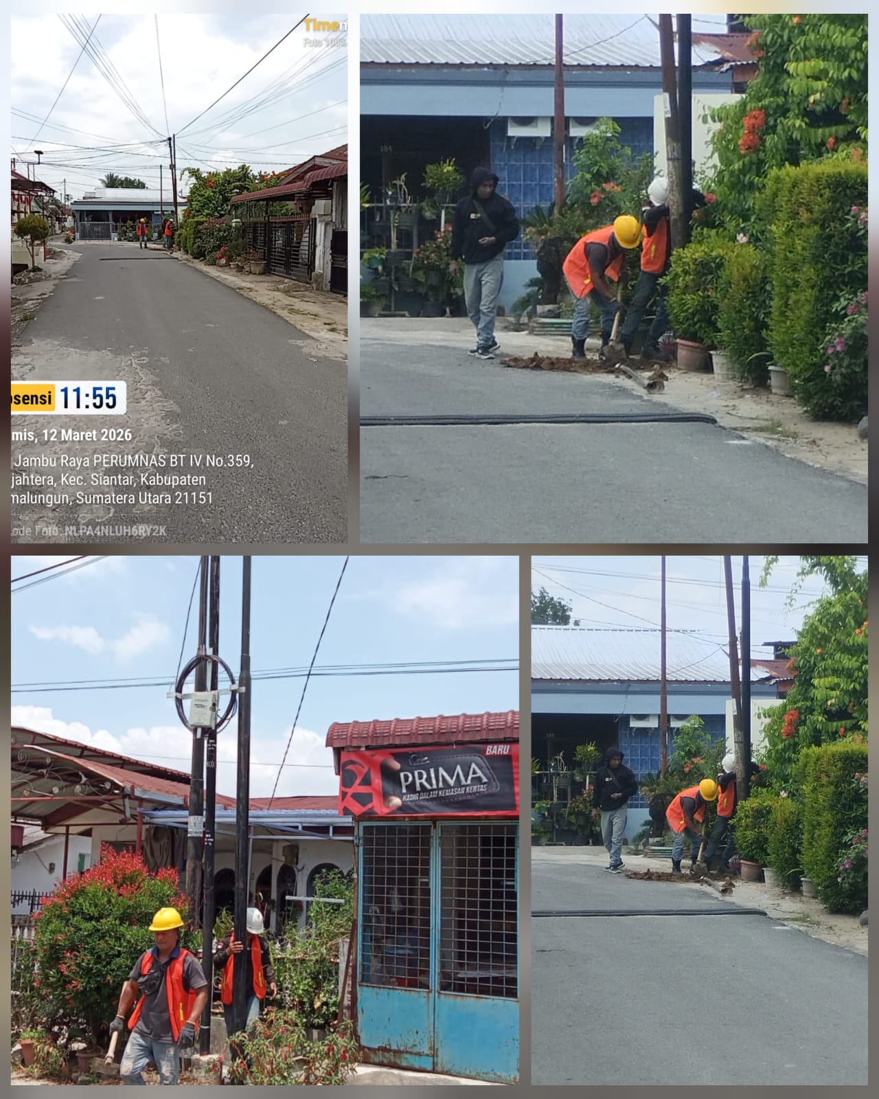 Pemasangan Tiang Wifi PT.Antlatik di Jalan Jambur Raya Perumnas Batu Anam Tidak Sesuai SOP Izin Pemerintah Kabupaten Simalungun .”Dan Diduga Tidak Miliki Izin Resmi