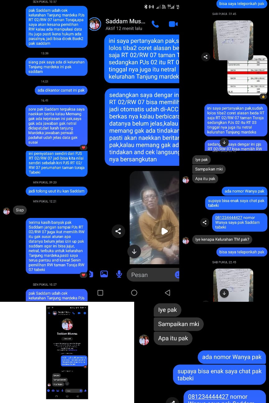 Transparansi Dipertanyakan: Dugaan ‘Main Mata’ dalam Penunjukan PJ RT Tanjung Mardeka