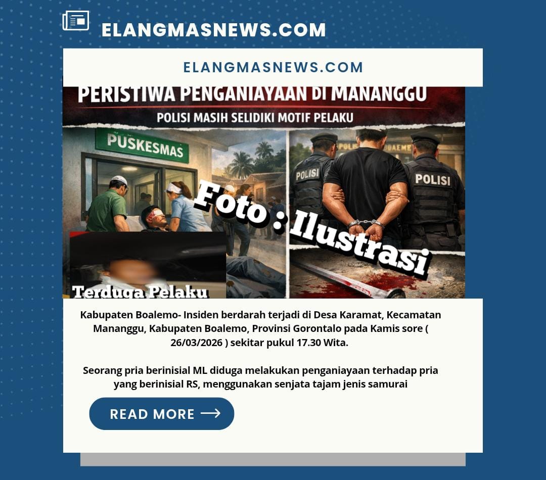 Insiden Berdarah di Mananggu, ML Diduga Serang  RS Dengan Sajam