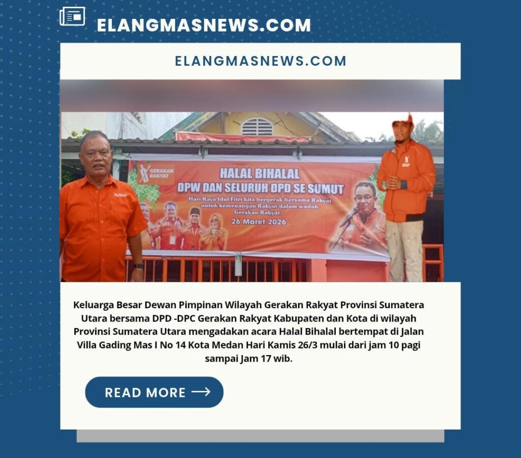 Halal Bihalal DPW Gerakan Rakyat Sumut, Perkuat Silaturahmi Dan Komitmen Kinerja