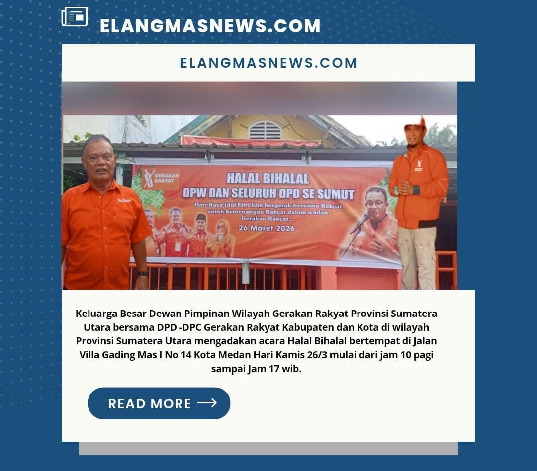 Halal Bihalal DPW Gerakan Rakyat Sumut, Perkuat Silaturahmi Dan Komitmen Kinerja