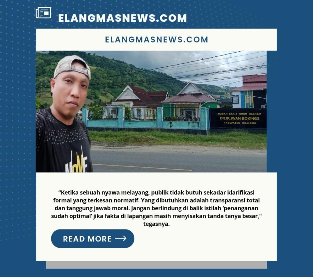 Zepriyanto Muda Kritik RSUD Iwan Bokings: Klarifikasi Tak Bisa Gantikan Nyawa