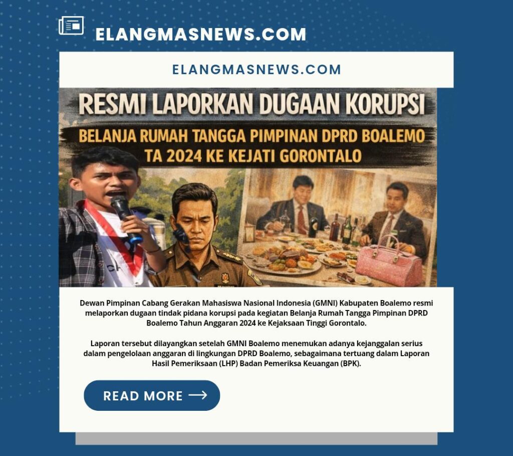 Belanja Rumah Tangga Pimpinan DPRD Boalemo Dipersoalkan, GMNI Lapor Kejati