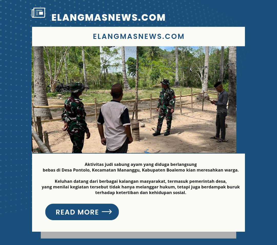 Respon Cepat! Kades, Camat, dan Koramil Sidak Lokasi Judi Sabung Ayam di Pontolo