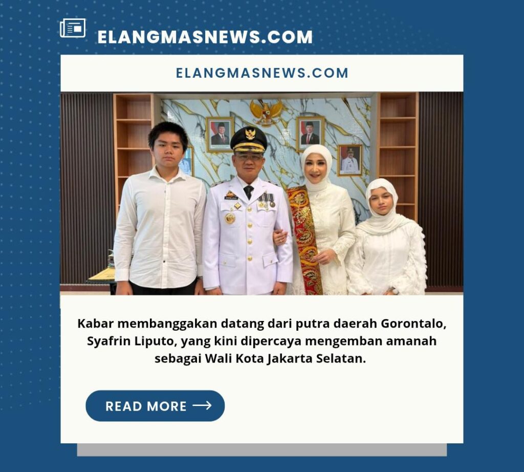 Dari Gorontalo ke Ibu Kota, Syafrin Liputo Raih Jabatan Wali Kota Jakarta Selatan