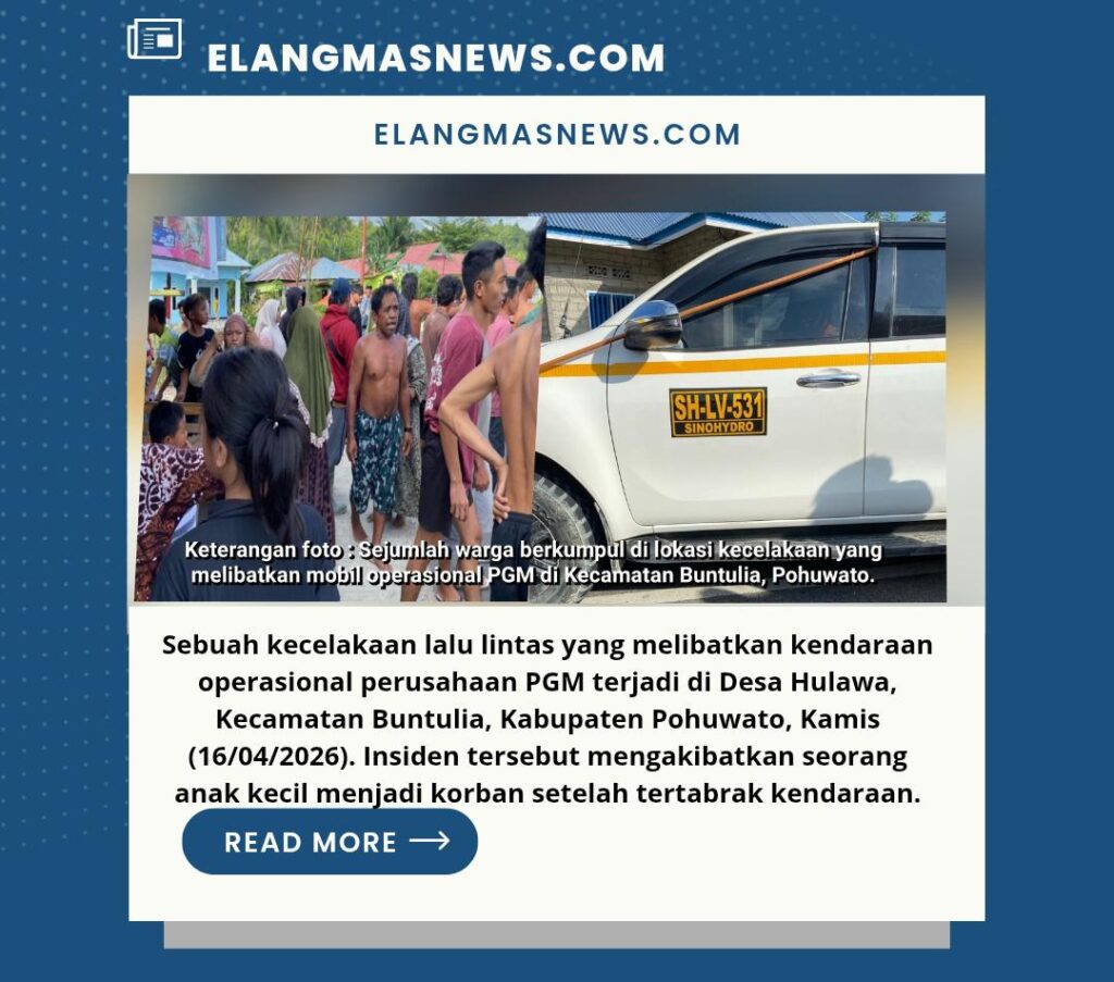 Tragis! Anak Kecil Jadi Korban Kecelakaan Mobil Operasional PGM di Pohuwato