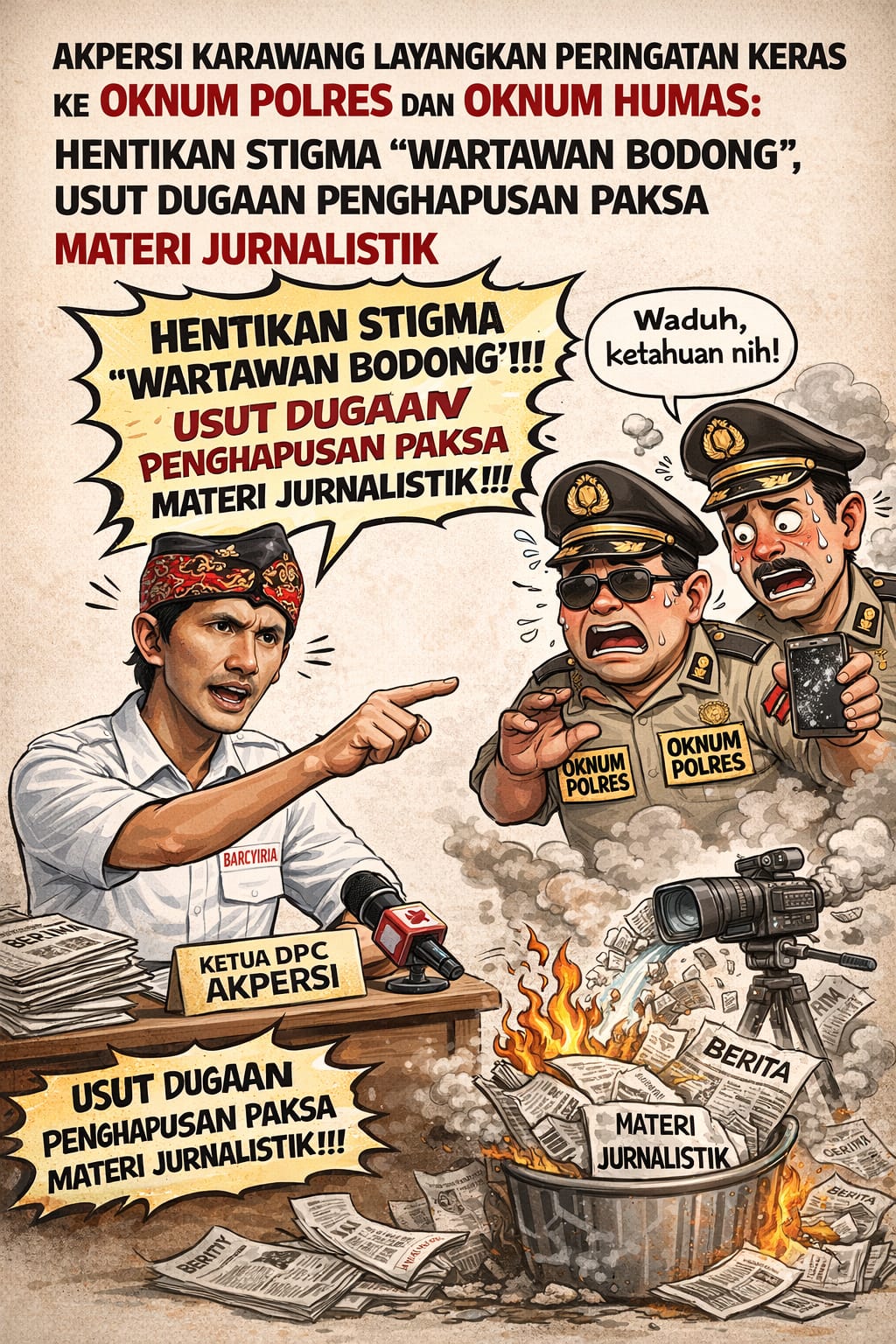 AKPERSI Karawang Soroti Dugaan Intimidasi Wartawan, Desak Klarifikasi Polres dan Hentikan Stigma “Wartawan Bodong”