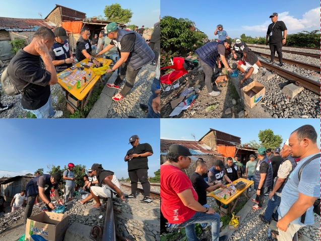 Gerebek Kawasan Pinggiran Rel, Polrestabes Ciduk 4 Pelaku Narkoba