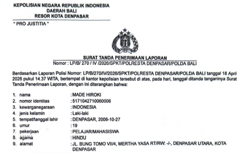 Adanya Oknum Campuri Urusan Pribadi Rumah Tangga, Made Hiroki Minta Semua Pihak Tahan Diri