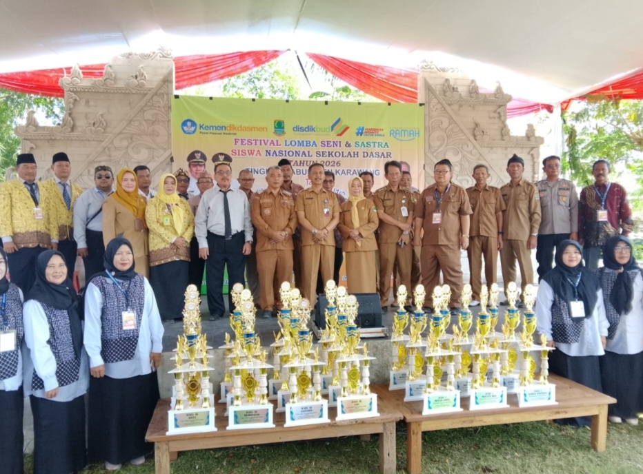 Kadis Disdikbud Karawang Resmi Buka FLS3N SD Tingkat Nasional 2026 di Lawasan Caraka Tempuran