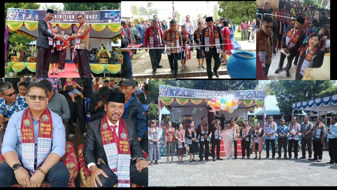 SUASANA HARU DAN MERIAH SAMBUT PRODUCT EXHIBITION SMK NEGERI 1 LAGUBOTI, BALON WARNA-WARNI MENGHIASI LANGIT TOBA