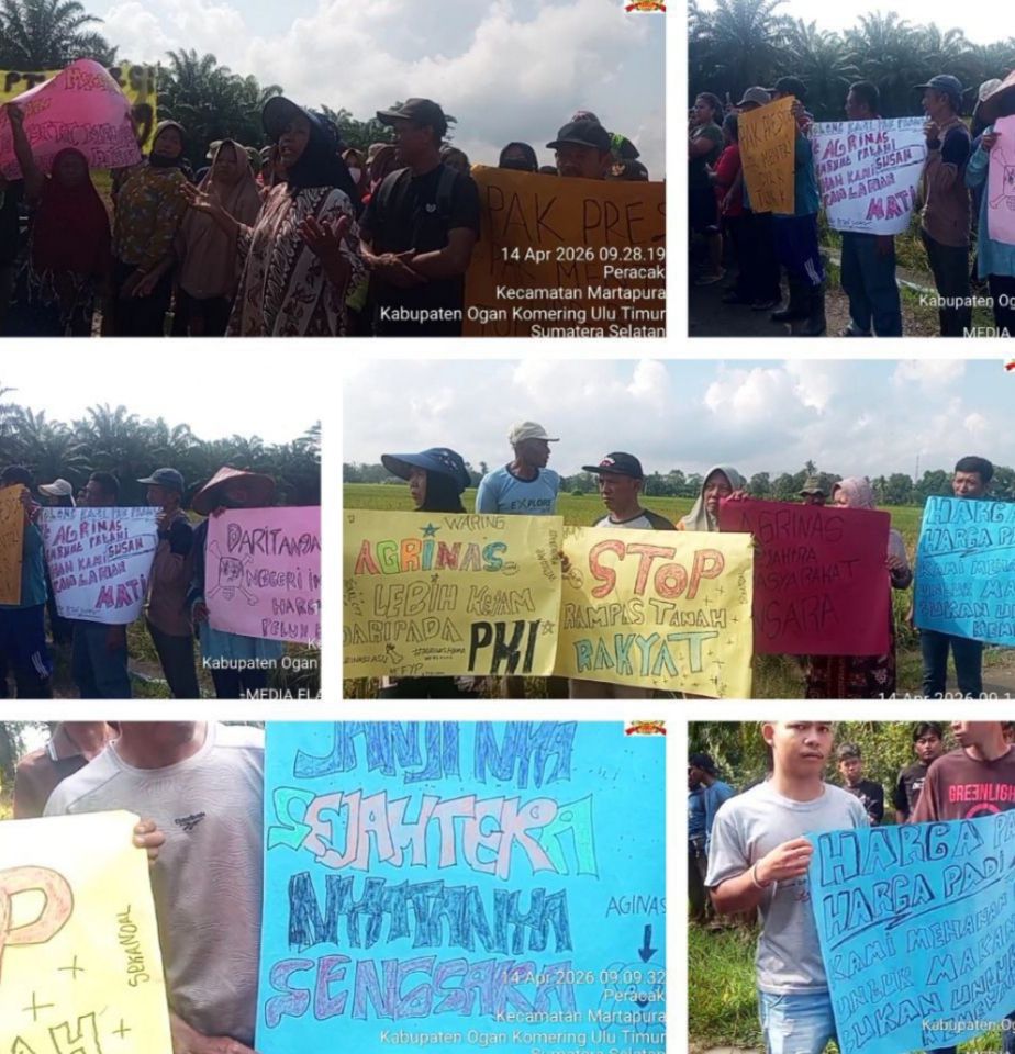 “*Petani Sengsara dan Menjerit! Dugaan Tekanan PT Agrinas di OKU Timur Picu Kemarahan Warga*”.