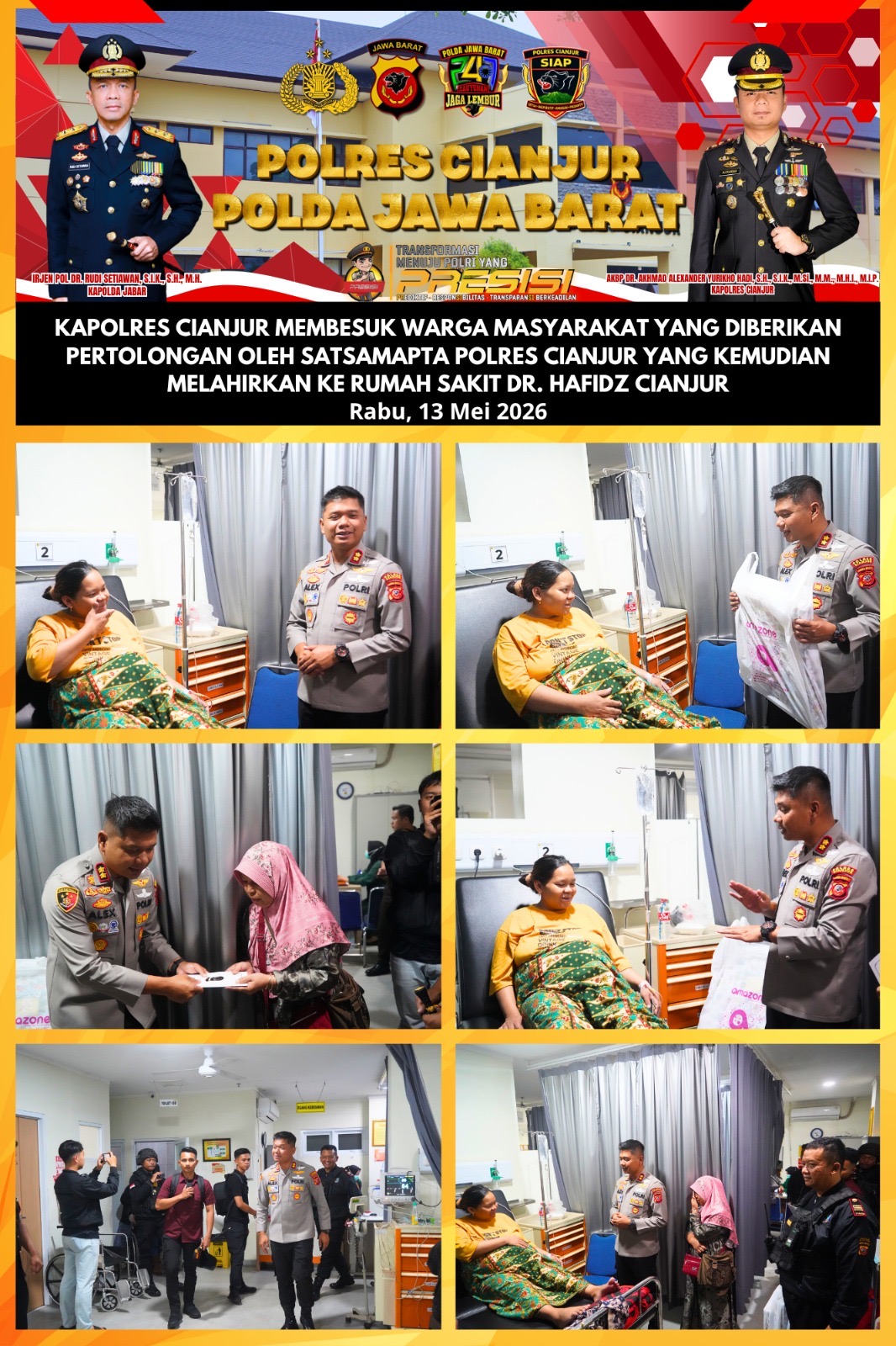 Ibu melahirkan bayi kembar selamat berkat bantuan polisi