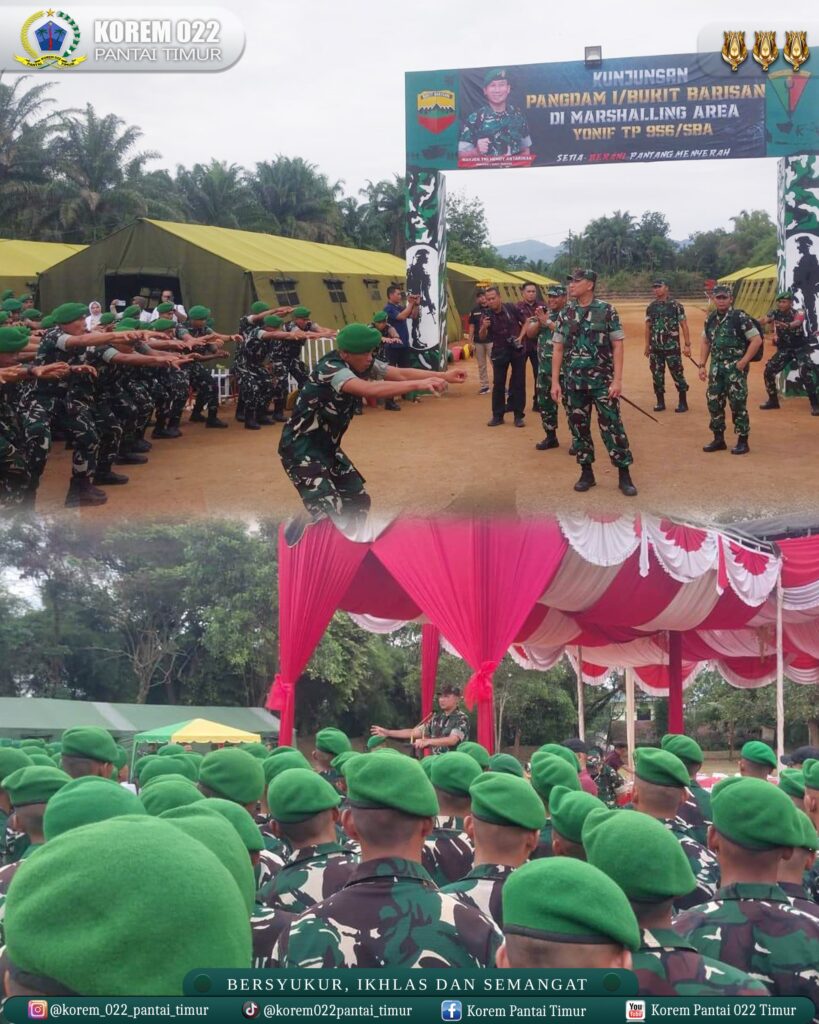 Danrem 022/PT Dampingi Pangdam I/BB Kunker ke Makodim 0209/LB dan Marshalling Area Yonif TP 956/SBA
