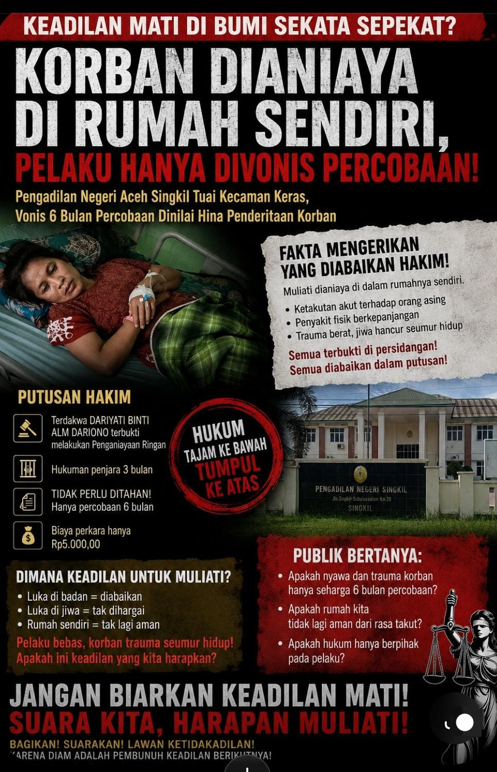 Profesor Sutan Nasomal Penanggungjawab Timpas 1,Aceh Singkil Minta Tinjau Kembali Keputusan PN Atas Kasus Muliati!!!.