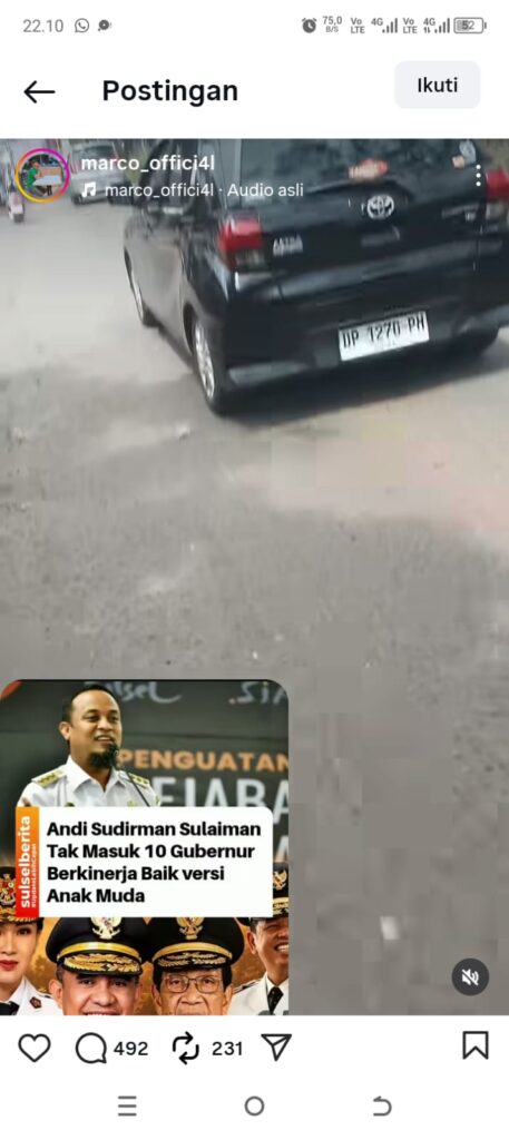 Duta Jempol Terjepit Soroti Jalan Berlubang di Hertasning, Kritik Kinerja Pemkot Makassar