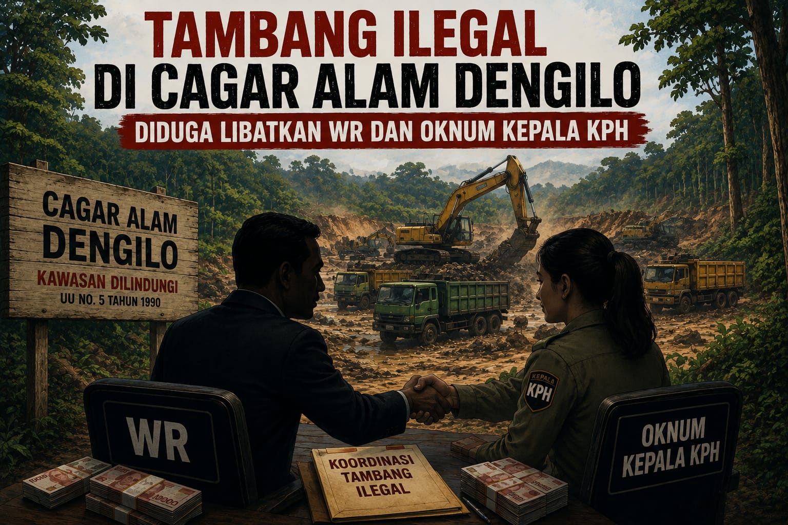 Cagar Alam Dengilo Jadi Lokasi Tambang Ilegal, WR dan Oknum Kepala KPH Diduga Terlibat