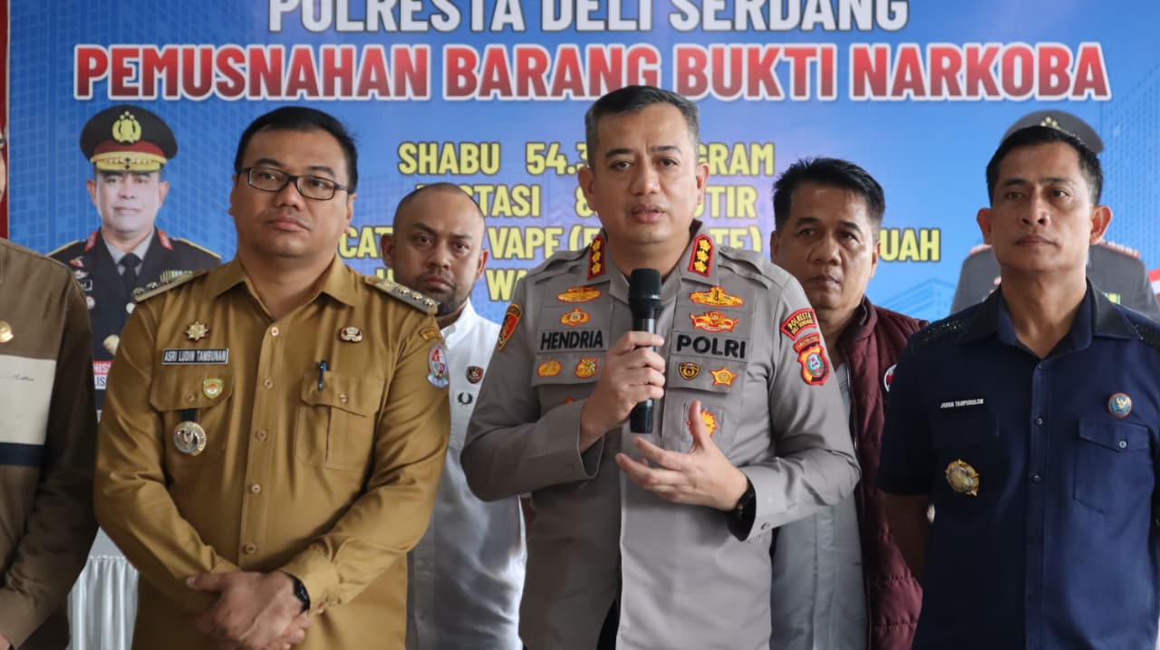 Ungkap Ratusan Kasus Narkotika, Bupati Asri Ludin Tambunan Mengapresiasi dan Dukung Penuh Polresta Deliserdang