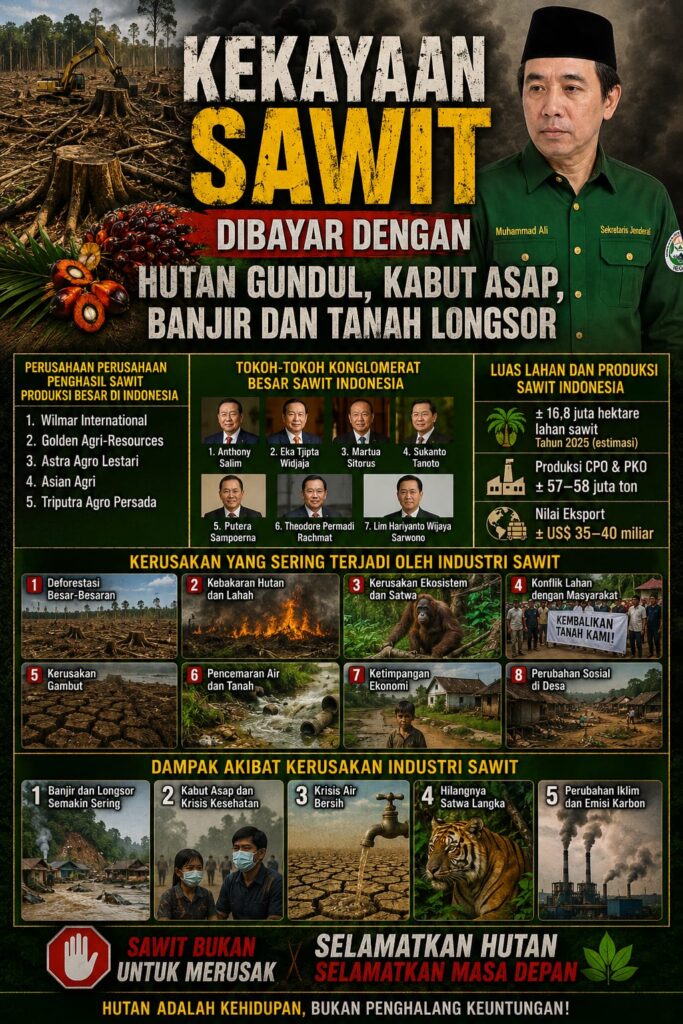 Sawit Kaya, Rakyat Menanggung Bencana