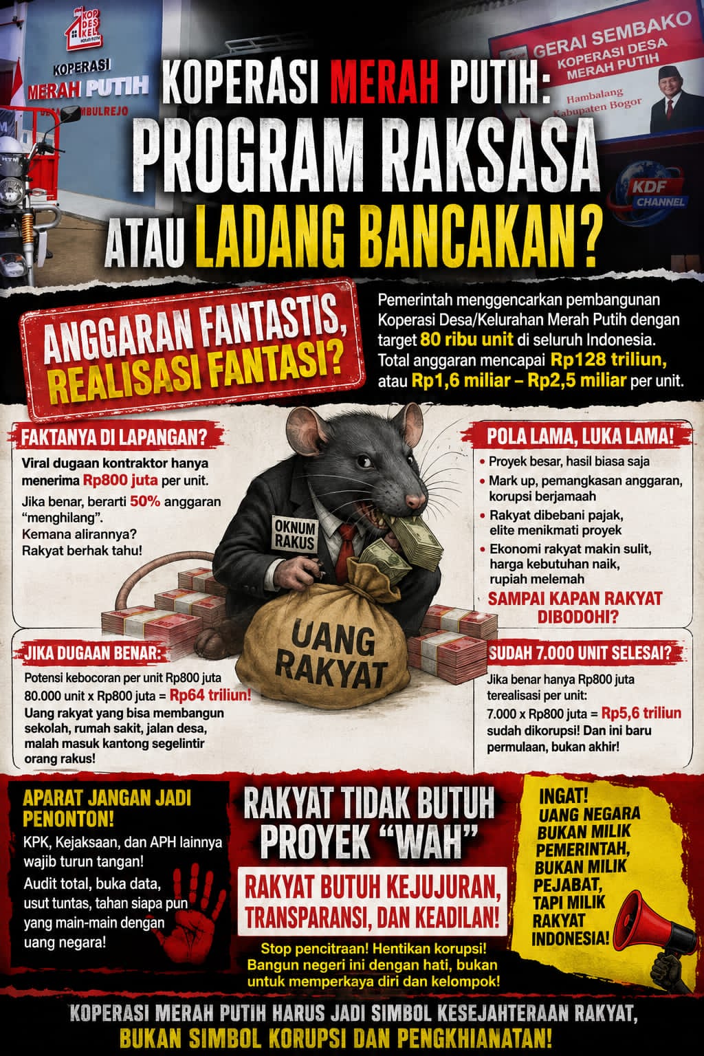 Koperasi Merah Putih: Program Raksasa & Transparansi Kecil? Atau Hanya Jadi Ladang Bancakan?