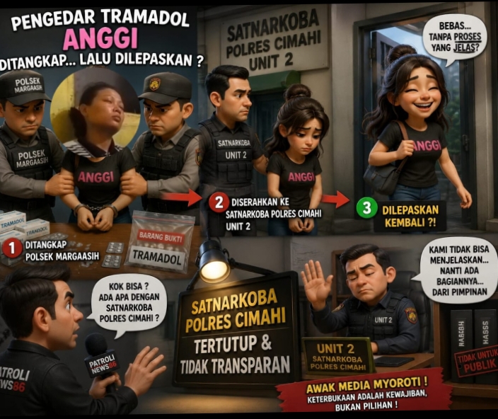 Rumor Tangkap Lepas Pengedar Obat Tramadol, Satnarkoba Polres Cimahi Jadi Sorotan