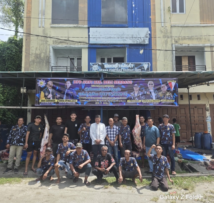 AMPI DPD Deli Serdang Berbagi Hewan Qurban Sebanyak 4 Ekor Kepada Masyarakat Dan Abang Becak Yang Ada Di Lubuk Pakam Dalam Rangka Hari Raya Idul Adha 1447H