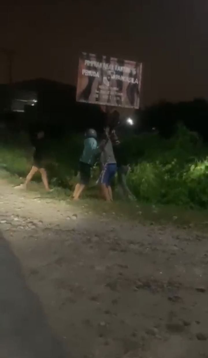 Aksi Pengerusakan Plank PP Tuai Sorotan, PAC Percut Sei Tuan Siap Kepung Jalur Hukum