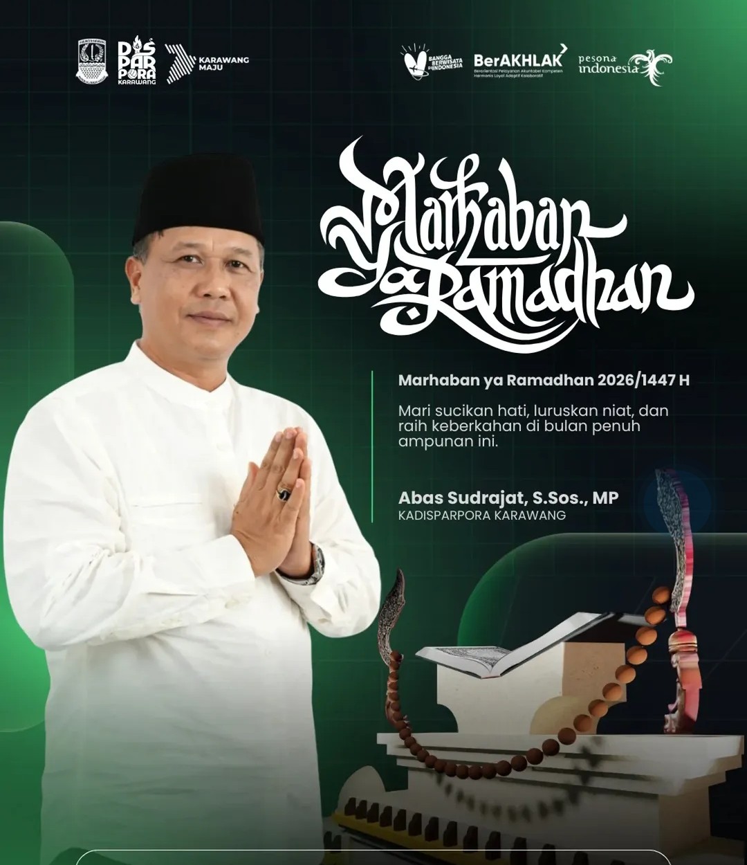Disparpora Karawang Ajak Masyarakat Jadikan Ramadan 1447 H Momentum Penguatan Iman dan Kebersamaan