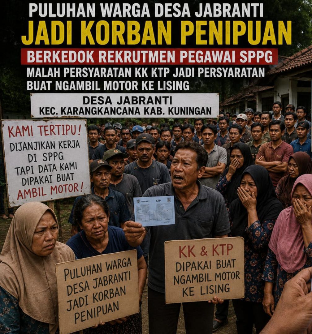 Diduga Tipu Daya Berkedok Rekrutmen SPPG, puluhan warga desa jabranti  Jadi Korban penipuan