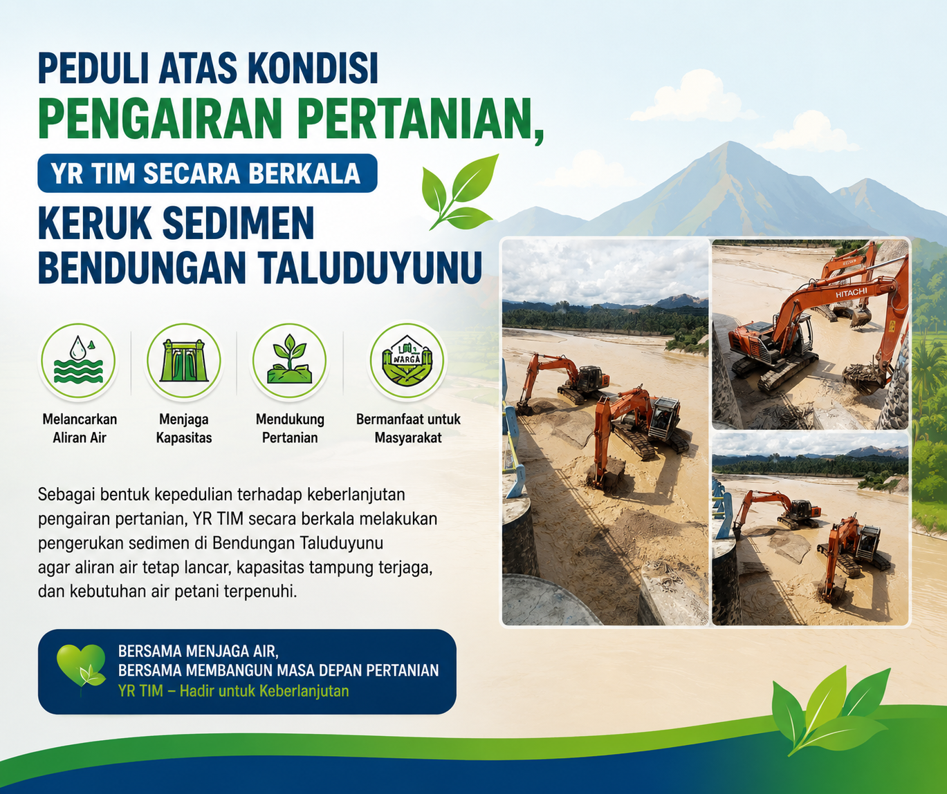 ‎YR TIM : Penambang & Petani Saling Kolaborasi Atasi Sedimen di Hulu Pengairan