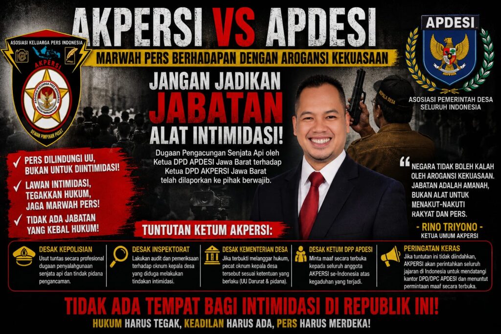*Ketua Umum AKPERSI: “Jangan Ada Kesan Kebal Hukum, Kami Akan Kawal Sampai Tuntas”*