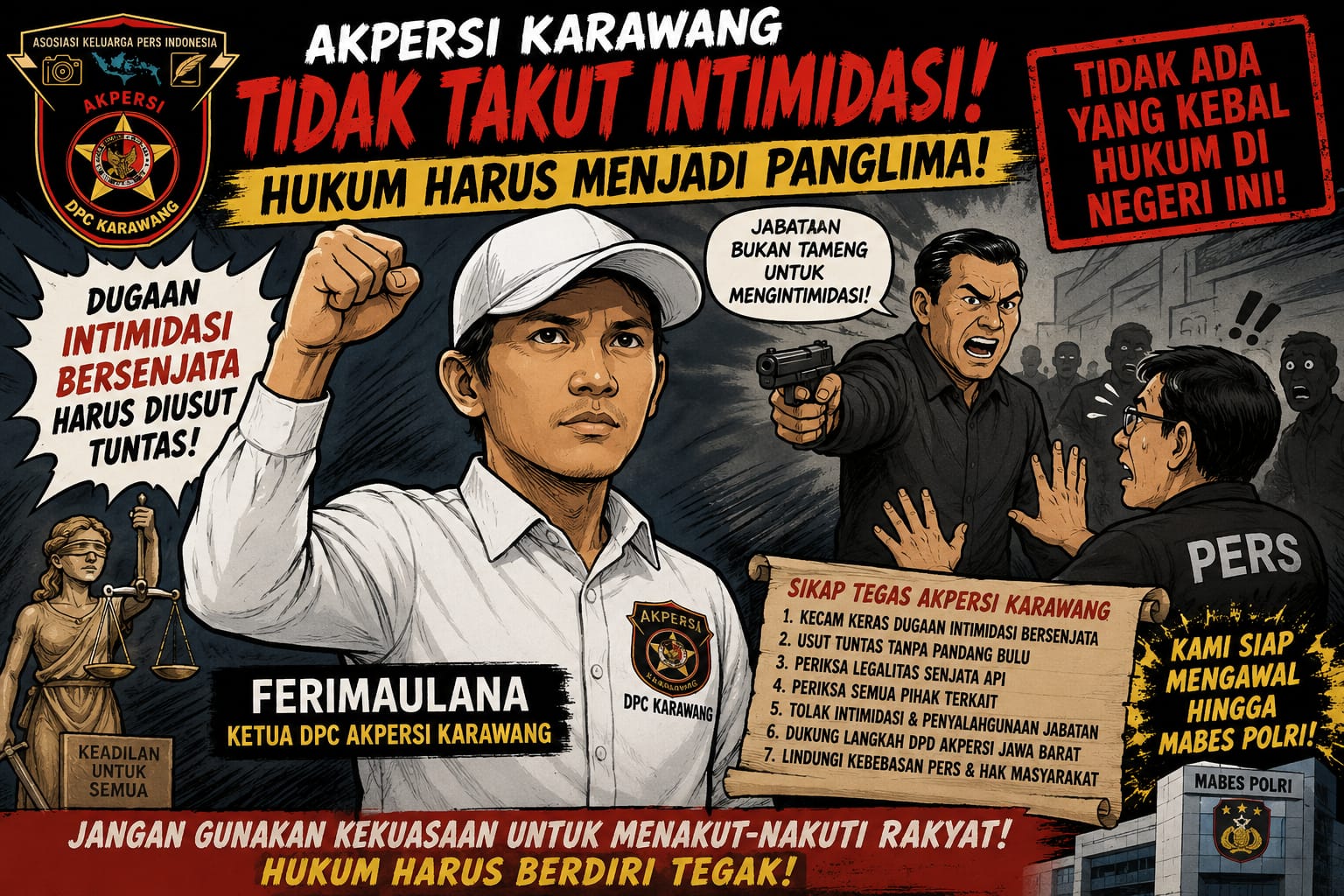 AKPERSI Karawang Tantang Penegakan Hukum: Usut Dugaan Pengacungan Senjata Api Tanpa Pandang Bulu