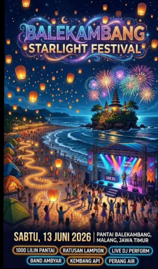 Starlight Festival Siap di Gelar , Pantai Balekambang Dipadati Wisatawan
